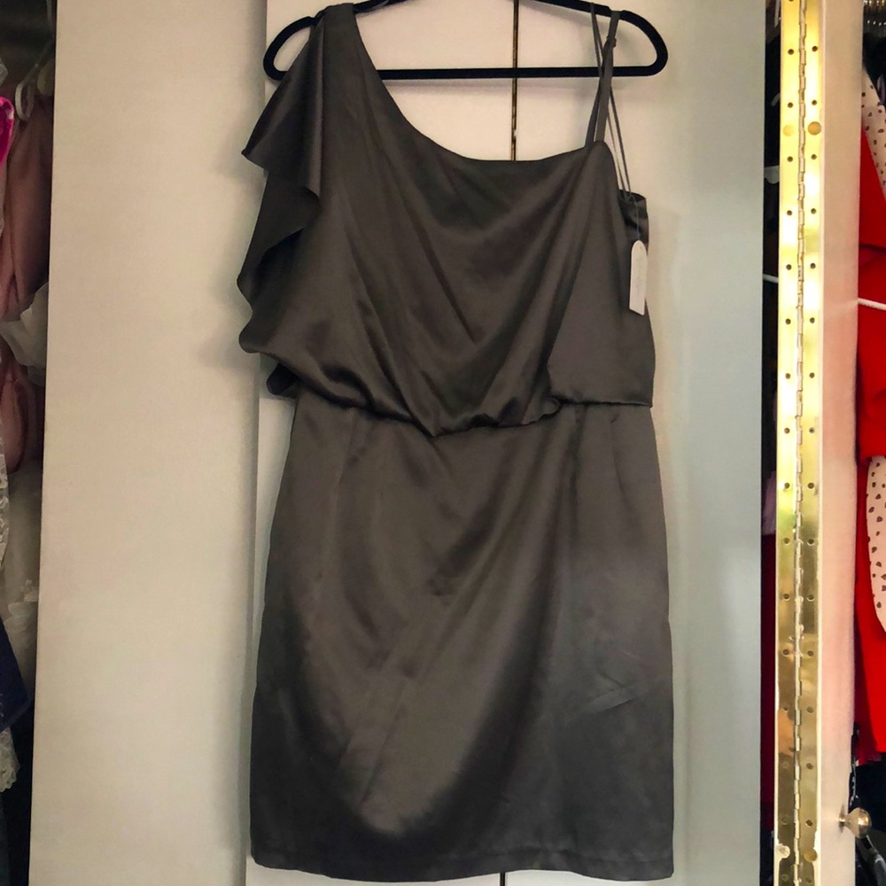 One Sleeve Silver Dress